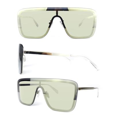 M10862 black shield metal sunglasses
