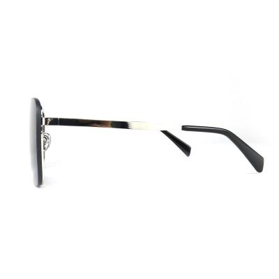 M10862 black shield metal sunglasses