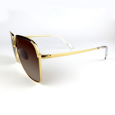 M10855 gold square metal sunglasses