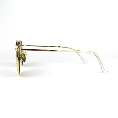 M10850 gold round metal sunglasses