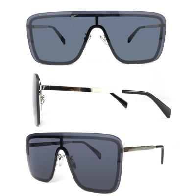 M10862 black shield metal sunglasses