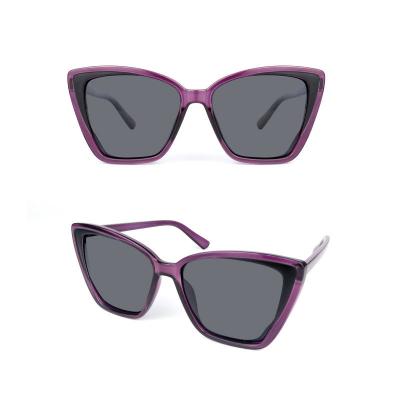 P10628 purple cat eye pc/tr90 sunglasses