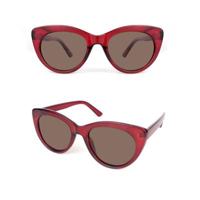 P10704 red cat eye pc/tr90 sunglasses