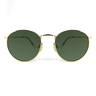 M10850 gold round metal sunglasses