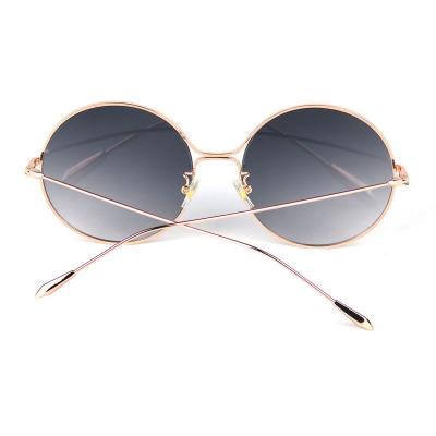 M10839 gold round metal sunglasses