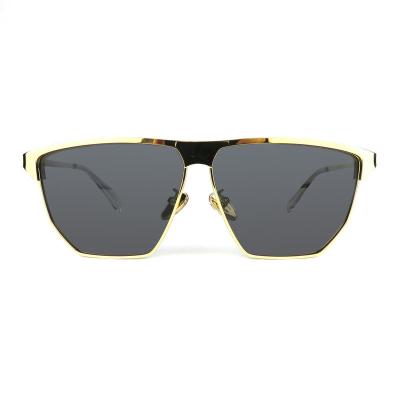 M10864 gold geometric metal sunglasses