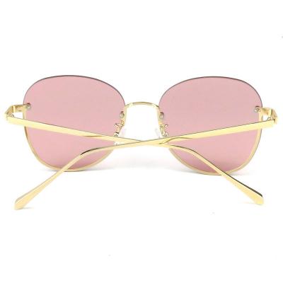 M10816 gold round metal sunglasses