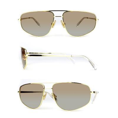 M10858 gold square metal sunglasses