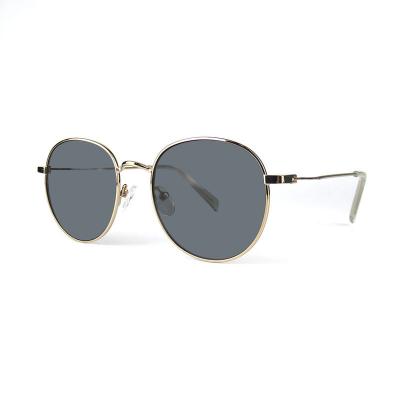 M10843 gold round metal sunglasses