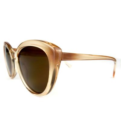 P10664 crystal amber cat eye pc/tr90 sunglasses