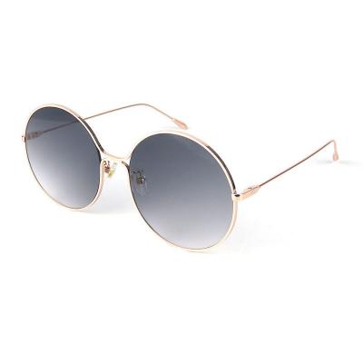 M10839 gold round metal sunglasses