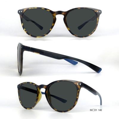P10669 tortoise panto round pc/tr90 sunglasses