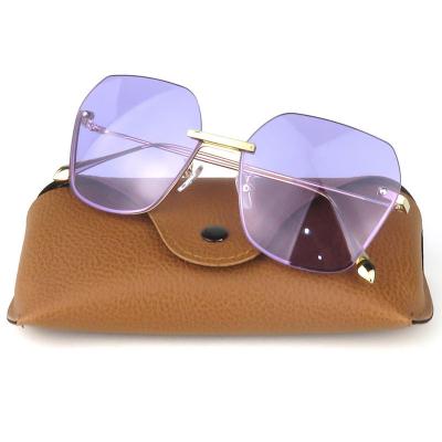 M10822 gold geometric metal sunglasses