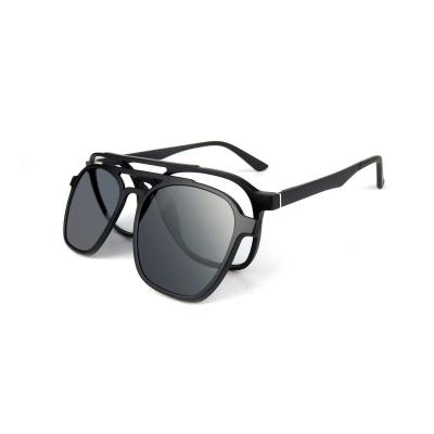 P20253 black aviator pc/tr90 sunglasses