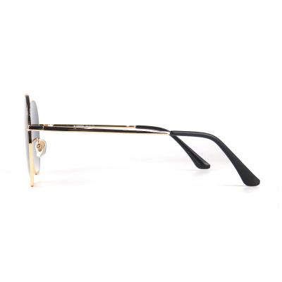 M10835 gold geometric metal sunglasses