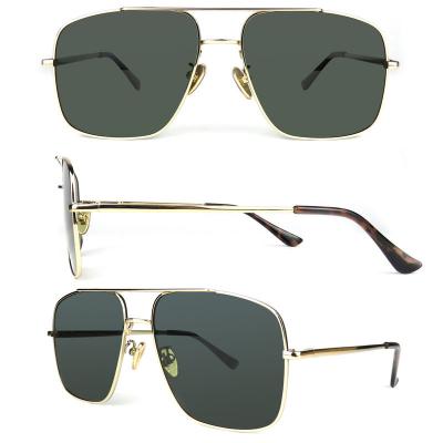 M10863 gold square metal sunglasses