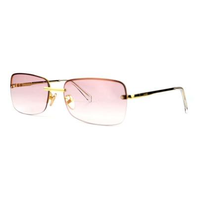 M10875 gold square metal sunglasses