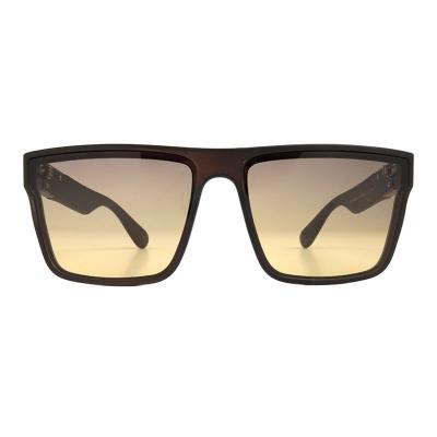 P10137 dark brown/black square pc/tr90 sunglasses