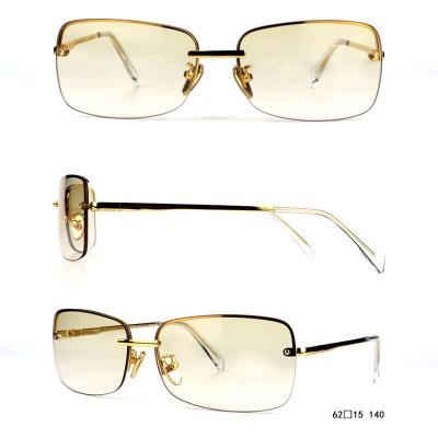 M10875 gold square metal sunglasses