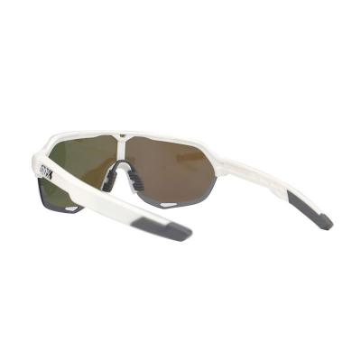P10465 white/dark gray shield pc/tr90 sunglasses