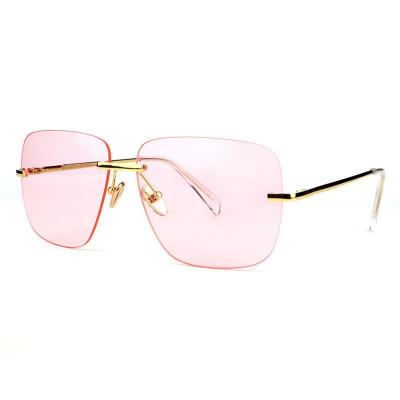M10877 gold square metal sunglasses