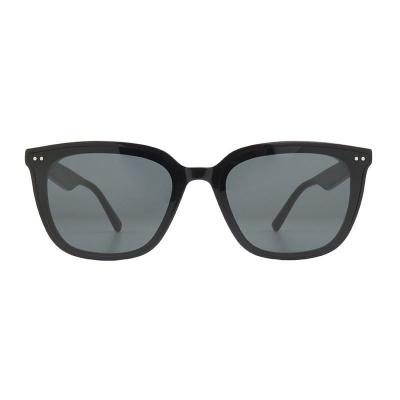 A10926 black square acetate sunglasses