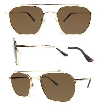 M10865 silver aviator metal sunglasses