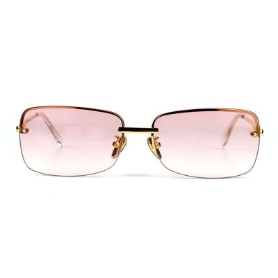 M1087 gold square metal sunglasses