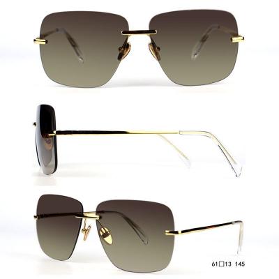 M10877 gold square metal sunglasses