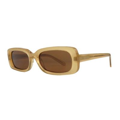 A10982 crystal geometric acetate sunglasses