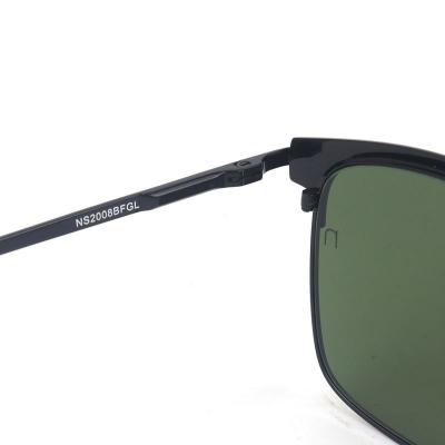 M10667 black square metal sunglasses