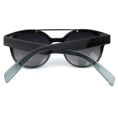 P10520 black/white two-tone round pc/tr90 sunglasses