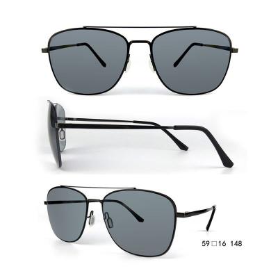 M10781 black aviator metal sunglasses