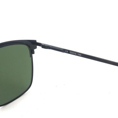 M10667 black square metal sunglasses