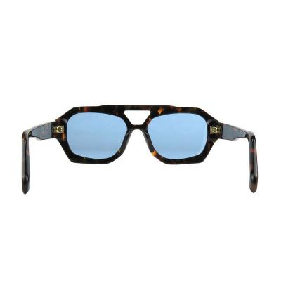 A10927 tortoise geometric acetate sunglasses