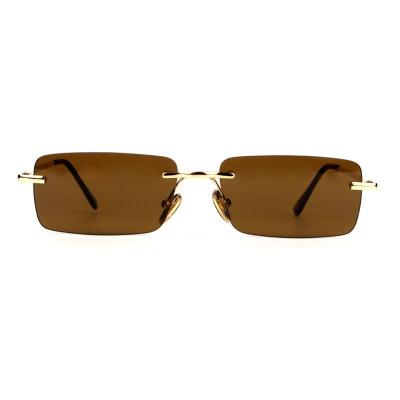 M10873 gold square metal sunglasses
