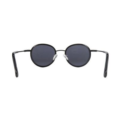H10417 black round mixed-material sunglasses