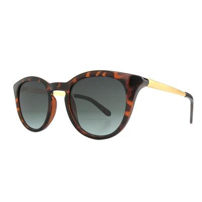 H10423 tortoiseshell cat eye mixed-material sunglasses