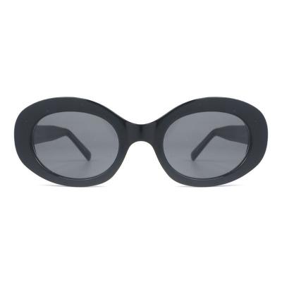 P10168 black oval pc/tr90 sunglasses