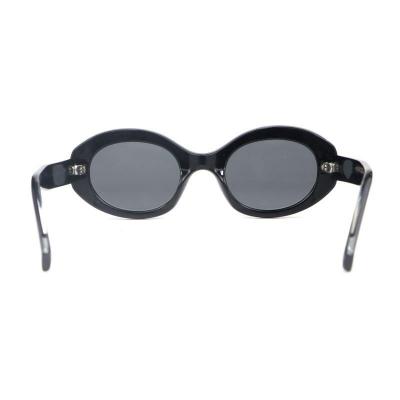 P10168 black oval pc/tr90 sunglasses