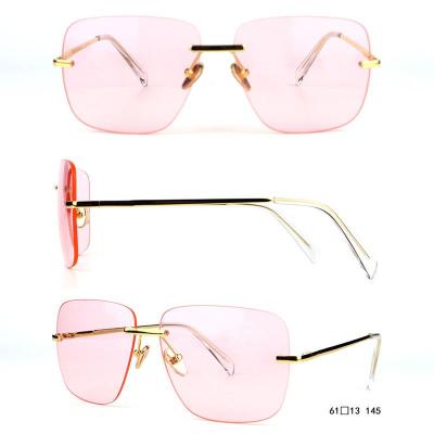 M10877 gold square metal sunglasses