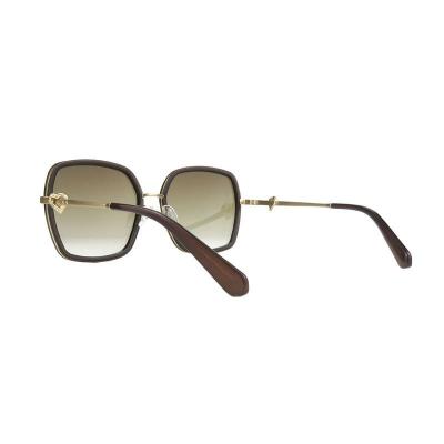 H10420 black square mixed-material sunglasses