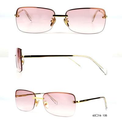 M1087 gold square metal sunglasses
