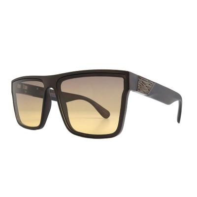 P10137 dark brown/black square pc/tr90 sunglasses