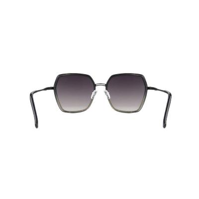 H10434 black geometric mixed-material sunglasses