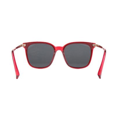 H10425 red square mixed-material sunglasses