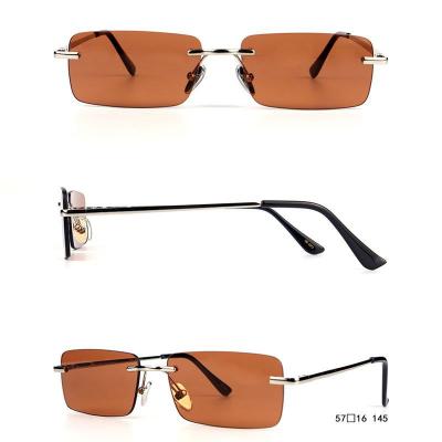 M10873 gold square metal sunglasses