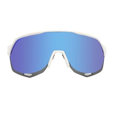 P10465 white/dark gray shield pc/tr90 sunglasses
