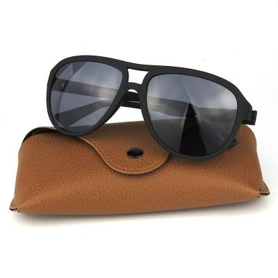 P10517 matte black aviator pc/tr90 sunglasses