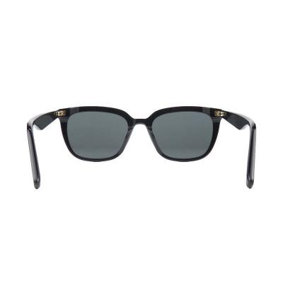 A10926 black square acetate sunglasses